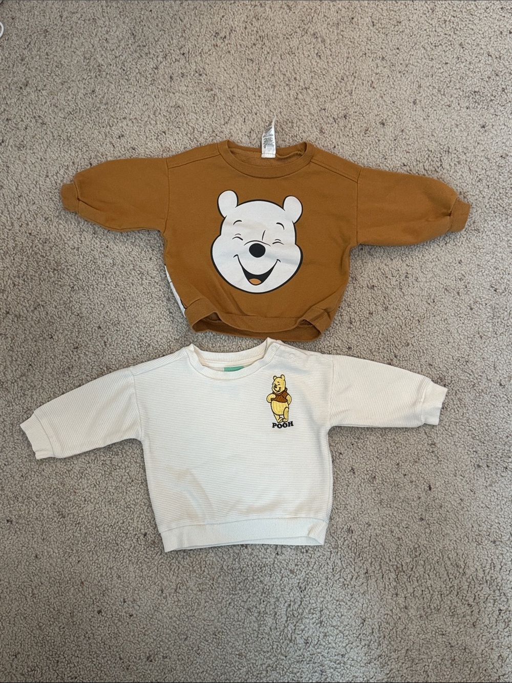 Disney Kids Sweatshirts - Brown & Cream Winnie the Pooh Graphics